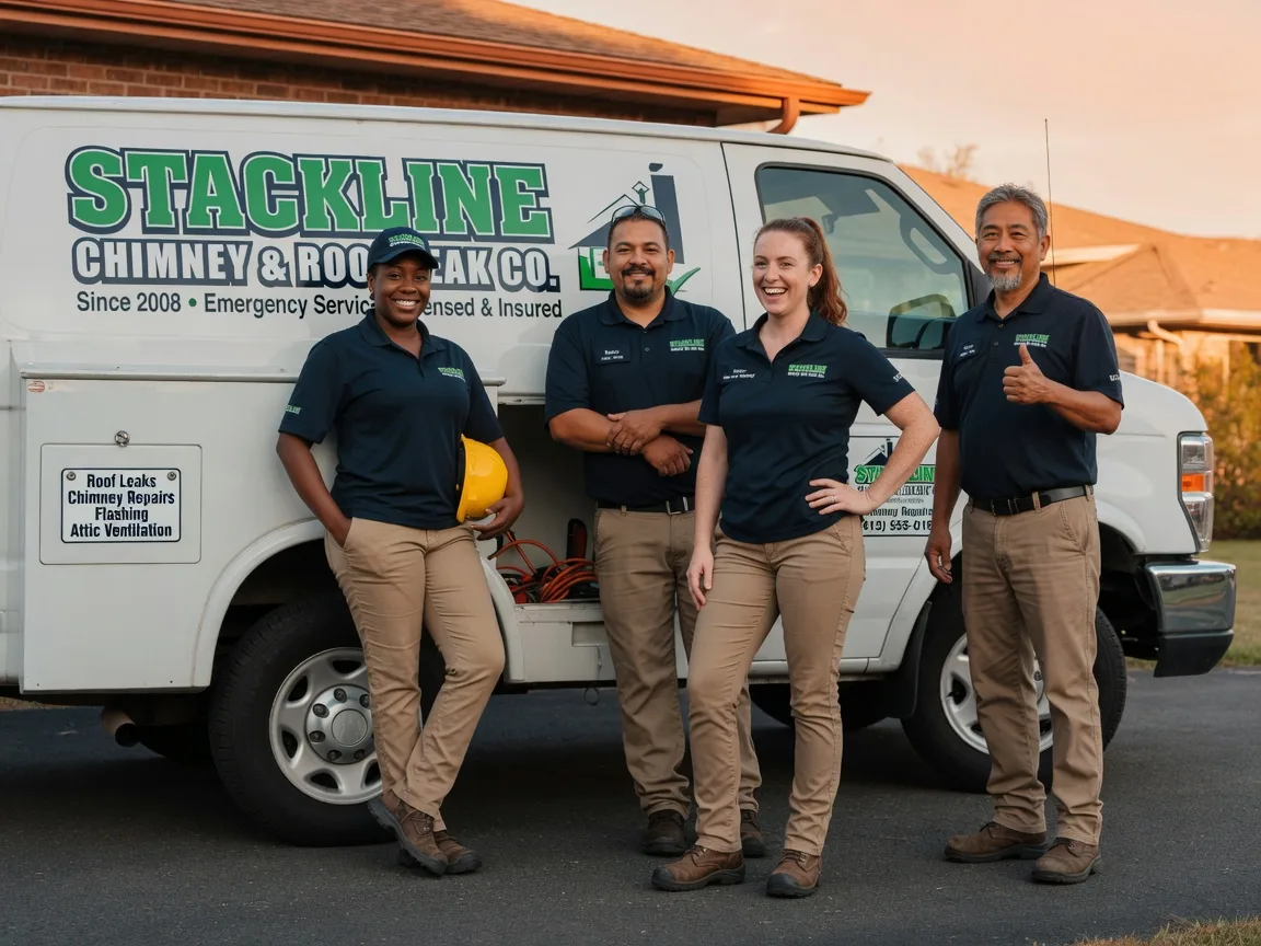 Chimney flashing repair company in Stockland, IL